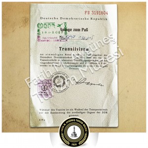 Alman Demokratik Cumhuriyeti transit vize örneği