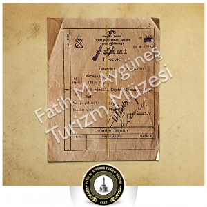 1952 yilina ait Devlet Denizyollari ve Limanlari Isletme Genel Müdürlügü 1. mevki vapur bileti