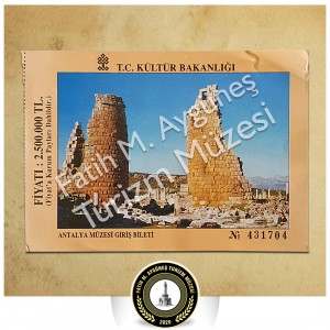 2.500.000 TL Bedelli Antalya Müzesi giriş bileti