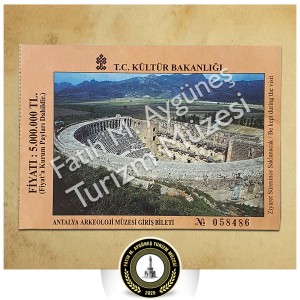 5.000.000 TL bedelli Antalya Arkeoloji Müzesi giriş bileti